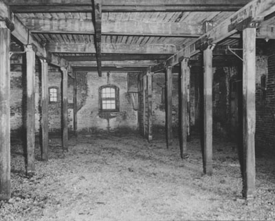 The Bennett Lumber stable before renovation, 1963