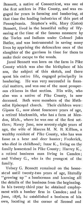 Biographical Review 1897 — Volney G. Bennett, part 1