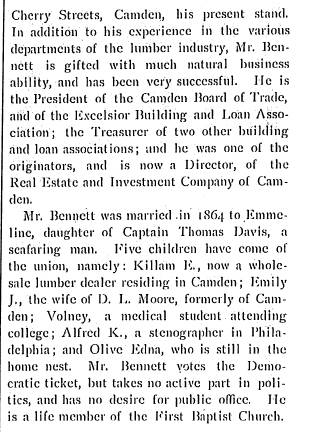 Biographical Review 1897 — Volney G. Bennett, part 2