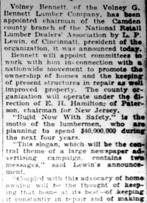 Camden Courier-Post, February 25, 1928 — Camden Man Named on Lumber Group, part 2
