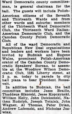 Camden Courier-Post clipping, October 28, 1936