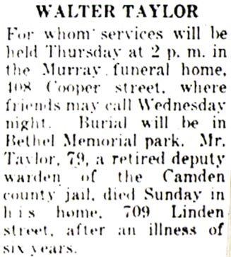 Obituary for Walter Taylor