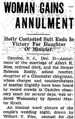 Gettysburg Times, December 31, 1931 — Woman Gains Annulment, part 1
