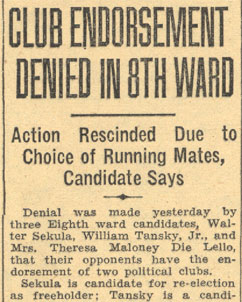 Club Endorsement Denied in 8th Ward, Camden Courier-Post, May 8, 1934