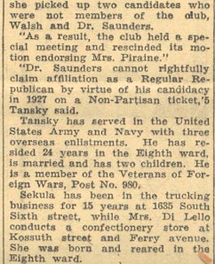 Club Endorsement Denied in 8th Ward, continued, Camden Courier-Post, May 8, 1934