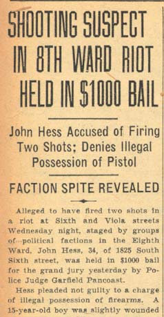 Shooting Suspect in 8th Ward Riot Held in $1000 Bail, Camden Courier-Post, May 18, 1934