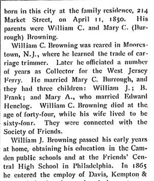 Biographical Review 1897 — William J. Browning page 1