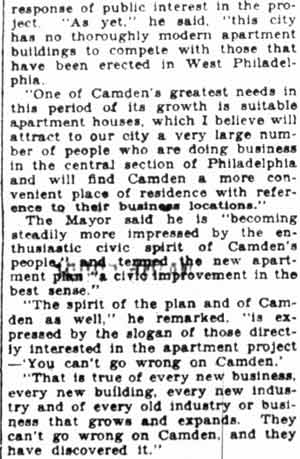 Mayor Sees Need of Big Apartments, continued