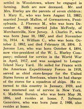 South Jersey A History 1624-1924, William Leonard Hurley biography, page 5