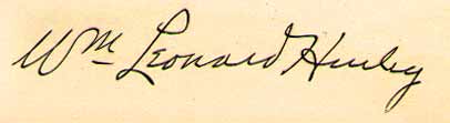 William Leonard Hurley signature