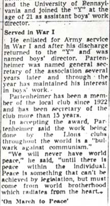 'Lion of the Year' Award Given to Partenheimer — Camden Courier-Post, June 1, 1950 (continued)