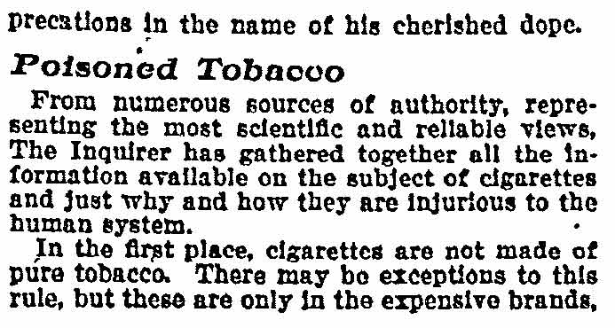 Philadelphia Inquirer, March 8, 1903 newspaper clipping