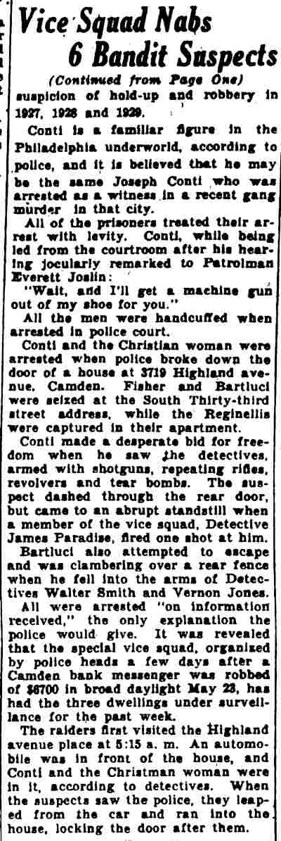 More from vice squad raid coverage, June 3, 1930