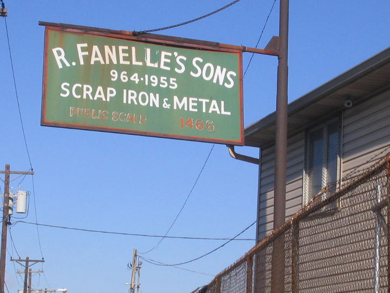 Sign at 1466 Ferry Avenue — R. Fanelle's Sons