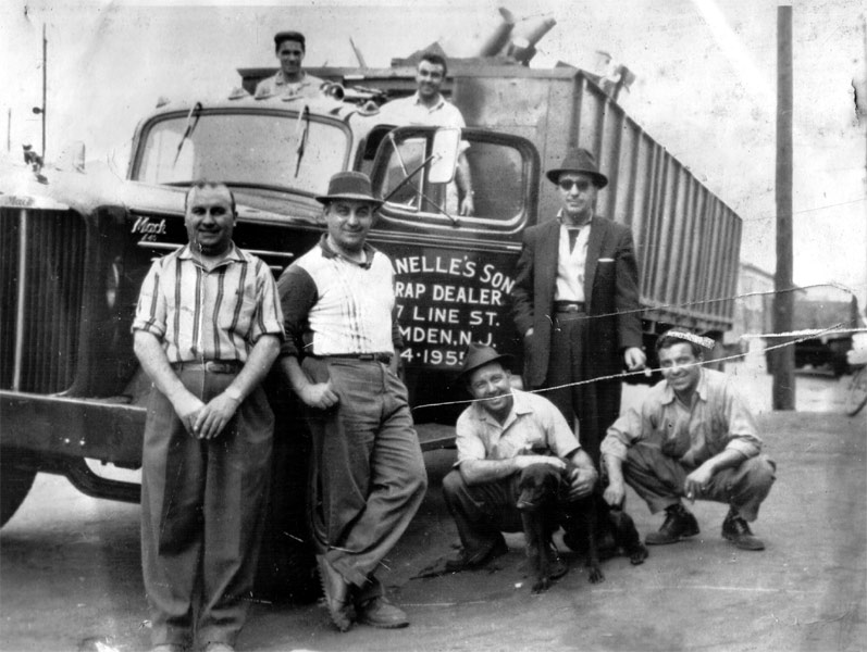 Six of the Fanelle Brothers — Daniel is missing; top left is Frank Viggiano, a worker employed by the Fanelles for over fifty years