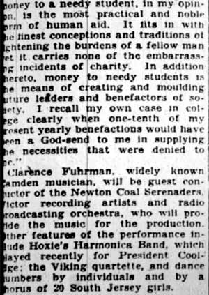 Camden Rotary Revue performers, February 23, 1928