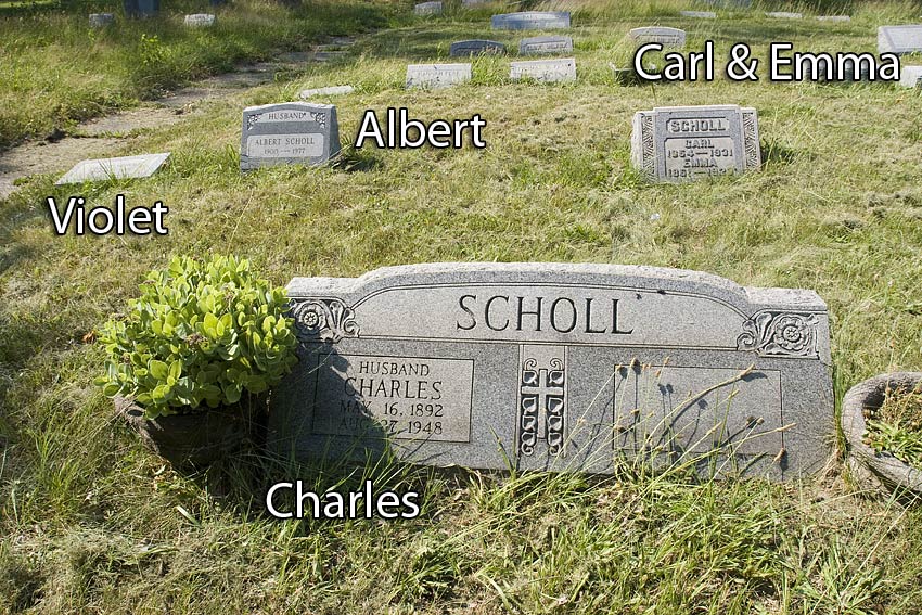 Scholl family plot at New Camden Cemetery