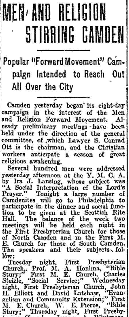 Philadelphia Inquirer, January 22, 1912