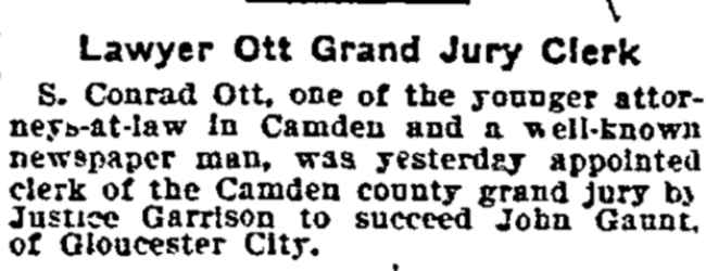 Philadelphia Inquirer, December 15, 1900 — S. Conrad Ott, Charles G. Garrison, John Gaunt