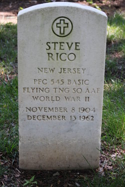 Steve Rico's grave at Beverly National Cemetery, Beverly, New Jersey