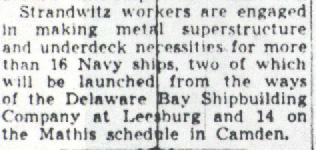 Strandwitz shops caption — Camden Courier-Post, January 5, 1942