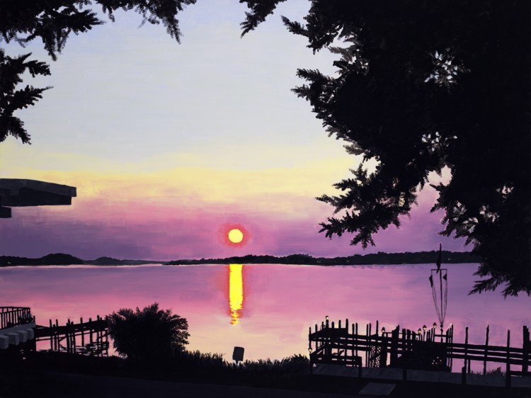Sunset on Lake Dora — painting by Judy Swerlick