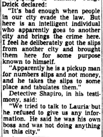 Man Fined $1000, Jailed 2 Mo. in Numbers Case - Camden Courier-Post, February 26, 1952