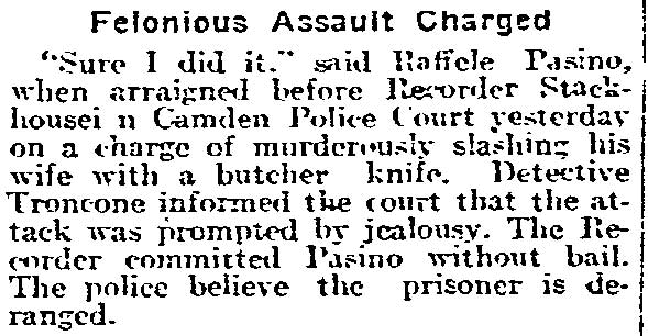 Philadelphia Inquirer, April 17, 1918 — Troncone clipping