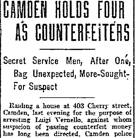 Philadelphia Inquirer, May 6, 1911 — Troncone clipping, part 1