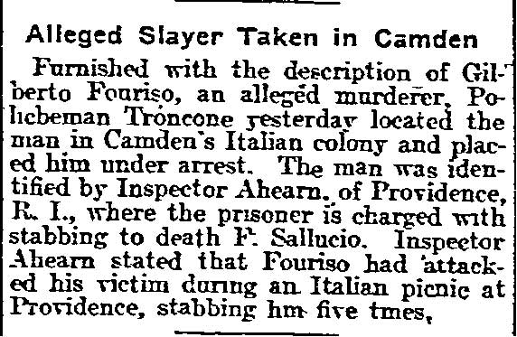 Philadelphia Inquirer, May 16, 1911 — Troncone clipping