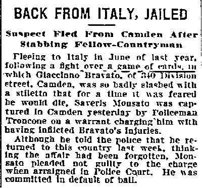 340 Division Street — Fiore Troncone, Philadelphia Inquirer, June 30, 1909