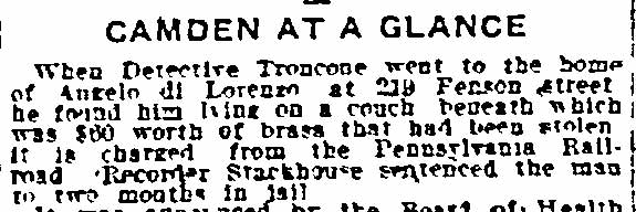 Philadelphia Inquirer, September 15, 1915 — Troncone clipping