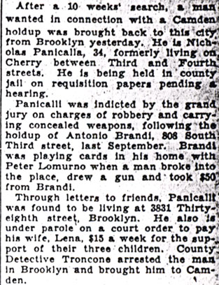 Camden Courier-Post, November 29, 1930 — Troncone clipping, part 2