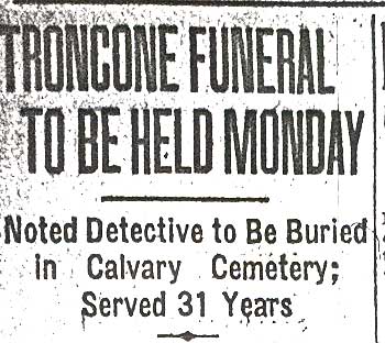 Camden Evening Courier, December 11, 1936 — Troncone obituary clipping, part 1