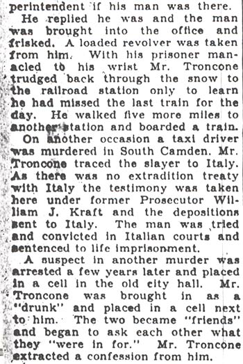 Camden Evening Courier, December 11, 1936 — Troncone obituary clipping, part 5