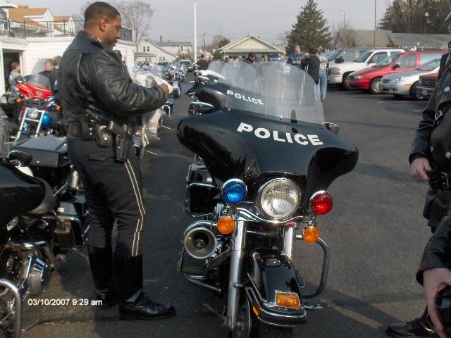 Camden Police Department Motorcycle Squad at Terry's viewing