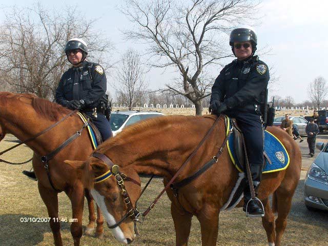 Camden Police Department Mounted Detail at New St. Mary's Cemetery, Bellmawr