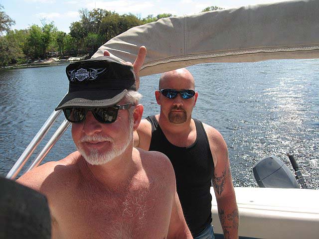 Captain Terry and Kenny on the St. John's River in Florida
