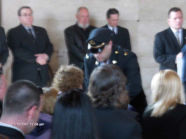 Flag presentation to Darlene Connelly