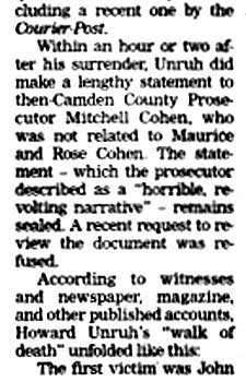 East Camden's 'Walk of Death' as Nation's First Mass Killing - Camden Courier-Post - August 22, 1999