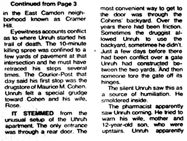 …He Left a Trail of Death - Camden Courier-Post - September 7, 1974