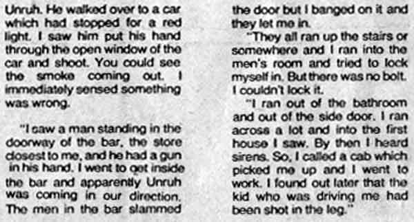 I saw Him Put His Hand Through the Window and Shoot - Camden Courier-Post - September 7, 1974
