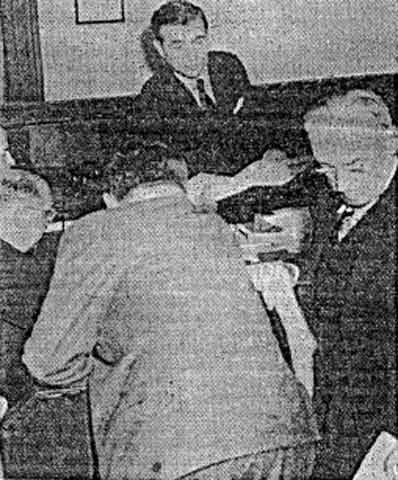 Prosecutor Michell H. Cohen releases psychiatric reports Oct. 7, 1949, finding Unruh insane.