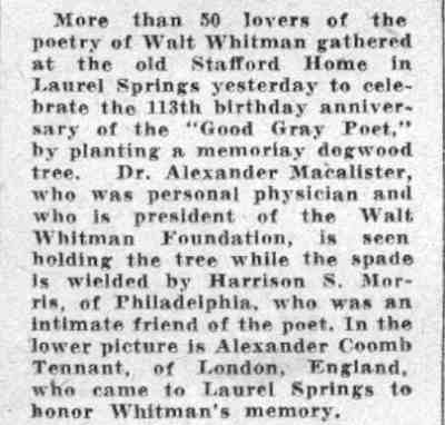 Caption — tree planting ceremony