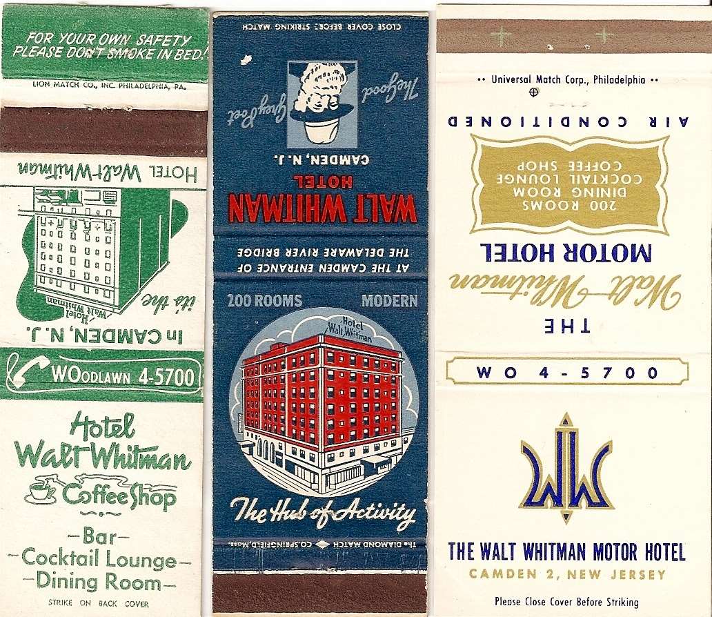 Hotel Walt Whitman matchbook
