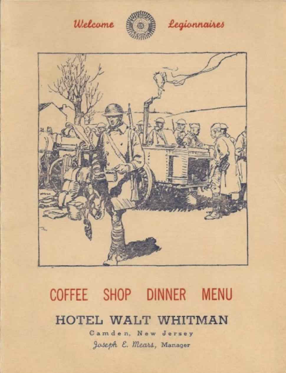 Hotel Walt Whitman menu