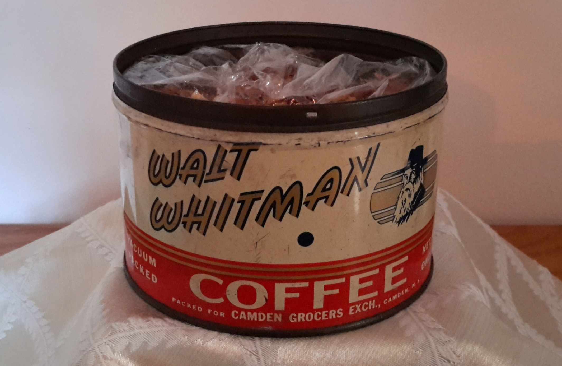 Private Label 'Walt Whitman' coffee packed and distributed by Camden Grocers Exchange