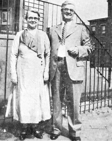 Rev. and Mrs. Hackett at Wiley M.E. Church