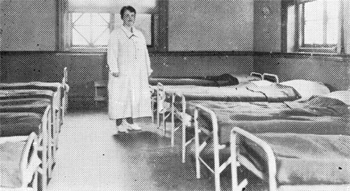 Dormitory and Nurse, Mrs. Wallace Lee, at the Old Post Office Building