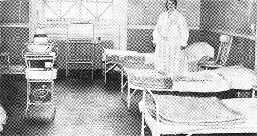 Hospital in Mission at Old Post Office Building — Mrs. Wallace Lee, Nurse in Charge
